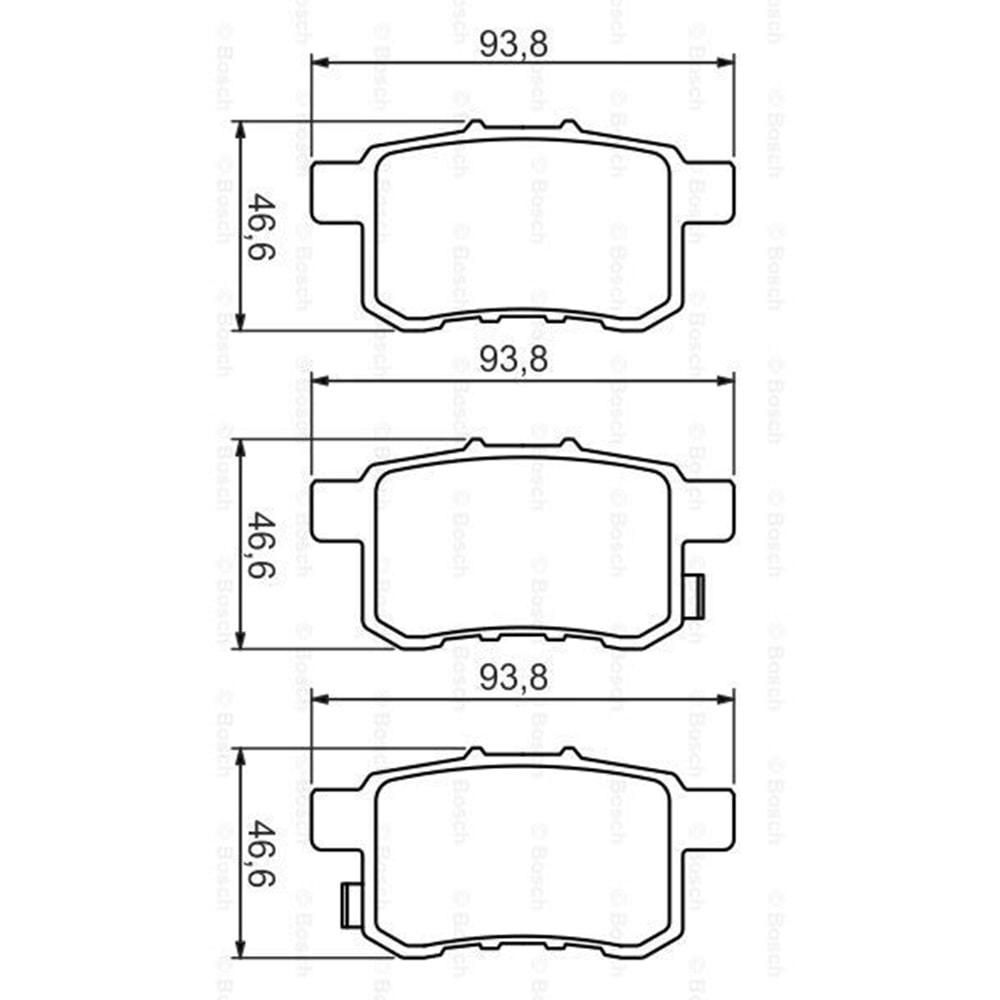 Disk Balata Honda Accord VIII Arka - Bosch