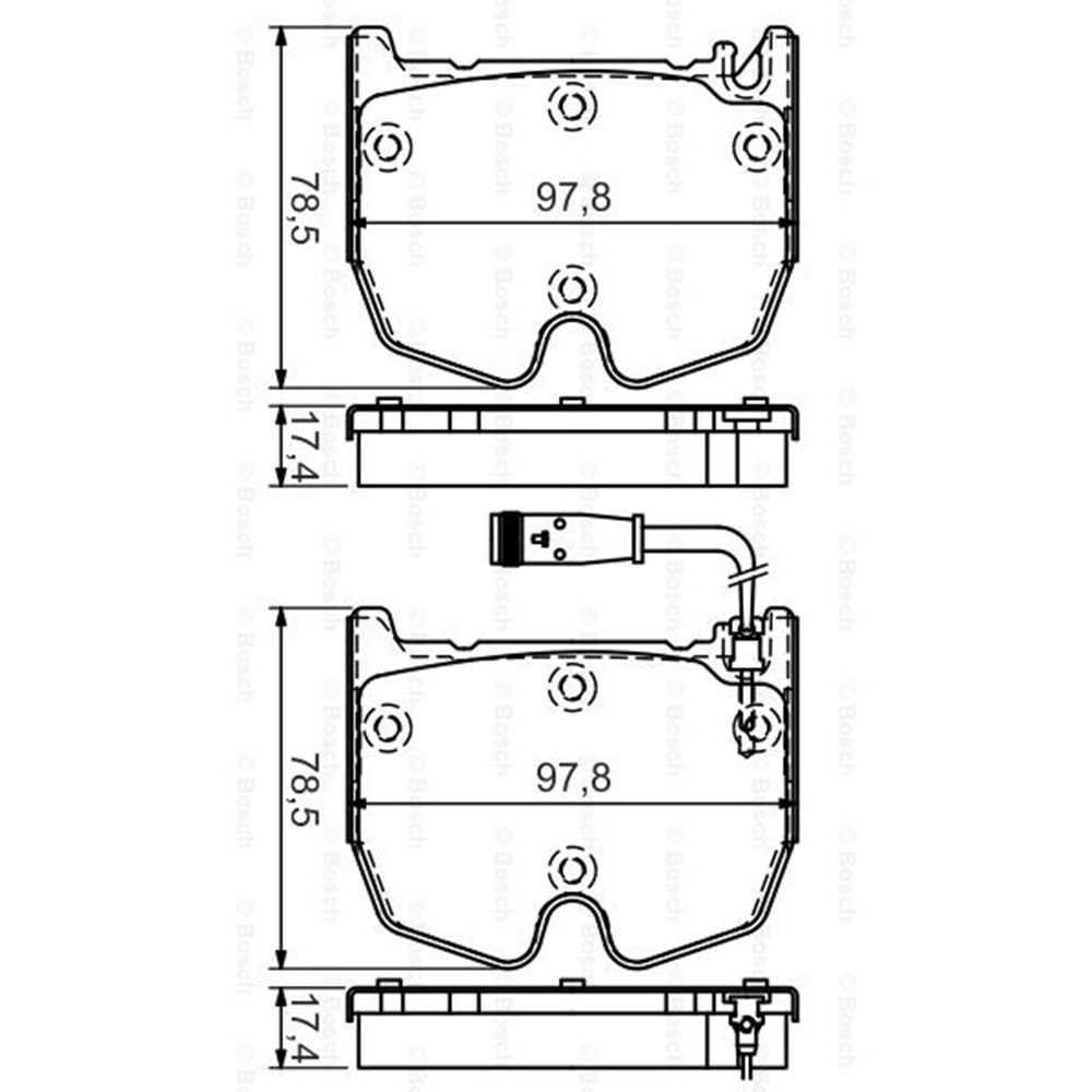 Disk Balata Mercedes SL (R230), C Serisi, CLS (C219) Ön - Bosch