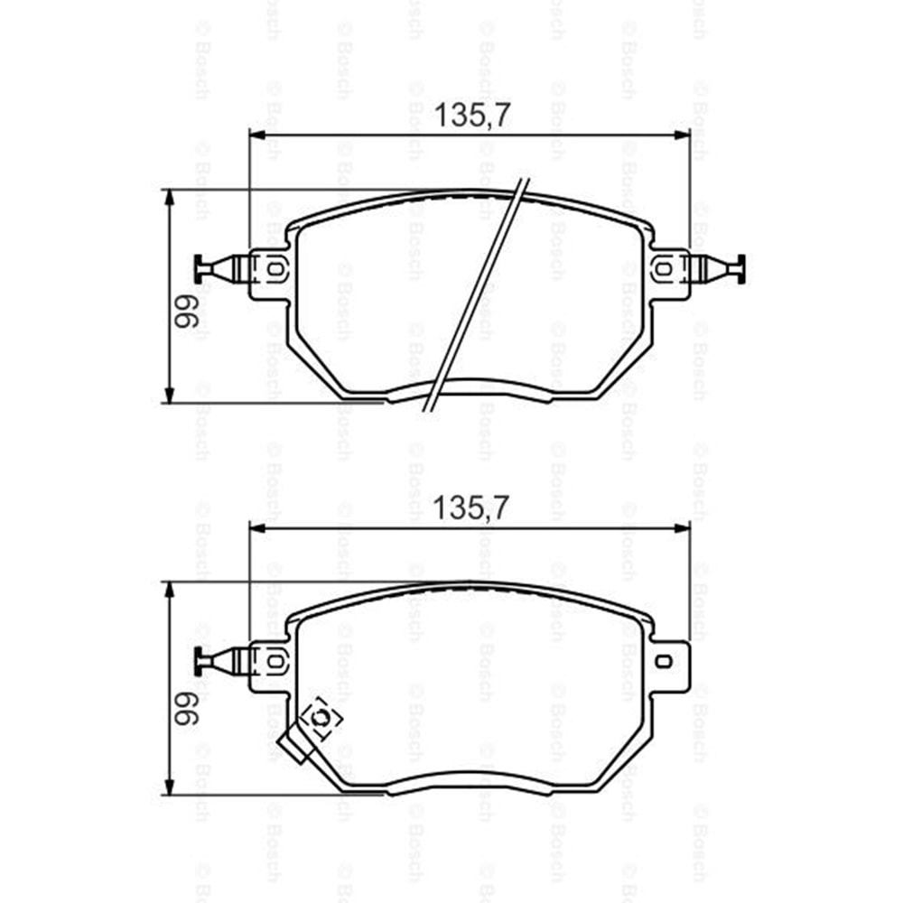 Disk Balata Subaru Forester, İnfity FX35-FX45, Nissan Murano Ön - Bosch