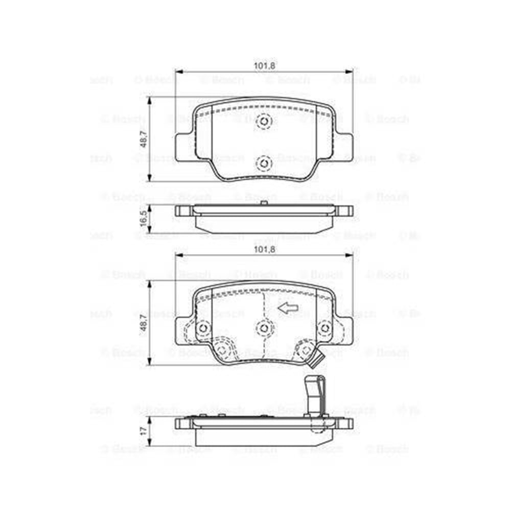 Disk Balata Toyota Verso Arka - Bosch