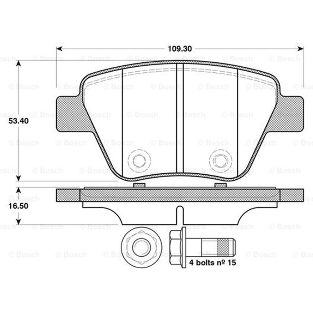 Disk Balata Vw, Seat, Skoda, Audi Arka - Bosch