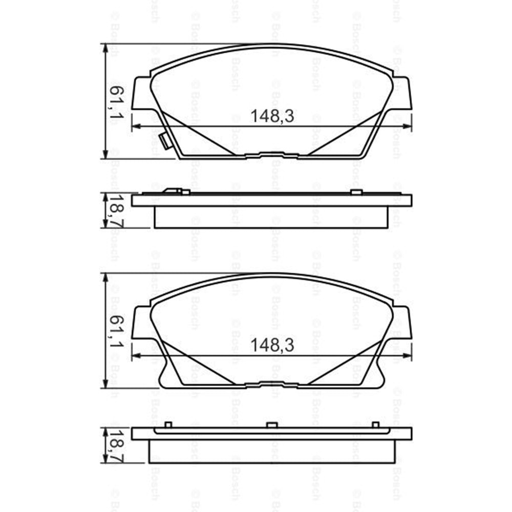 Disk Balata Chevrolet Volt, Trax, Orlando, Cruze, Opel Ampera Ön - Bosch