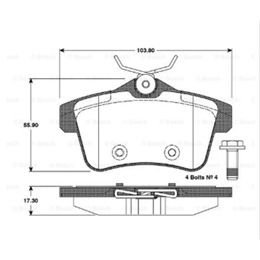 Disk Balata Peugeot 3008-5008, Citroen C4 Arka - Bosch