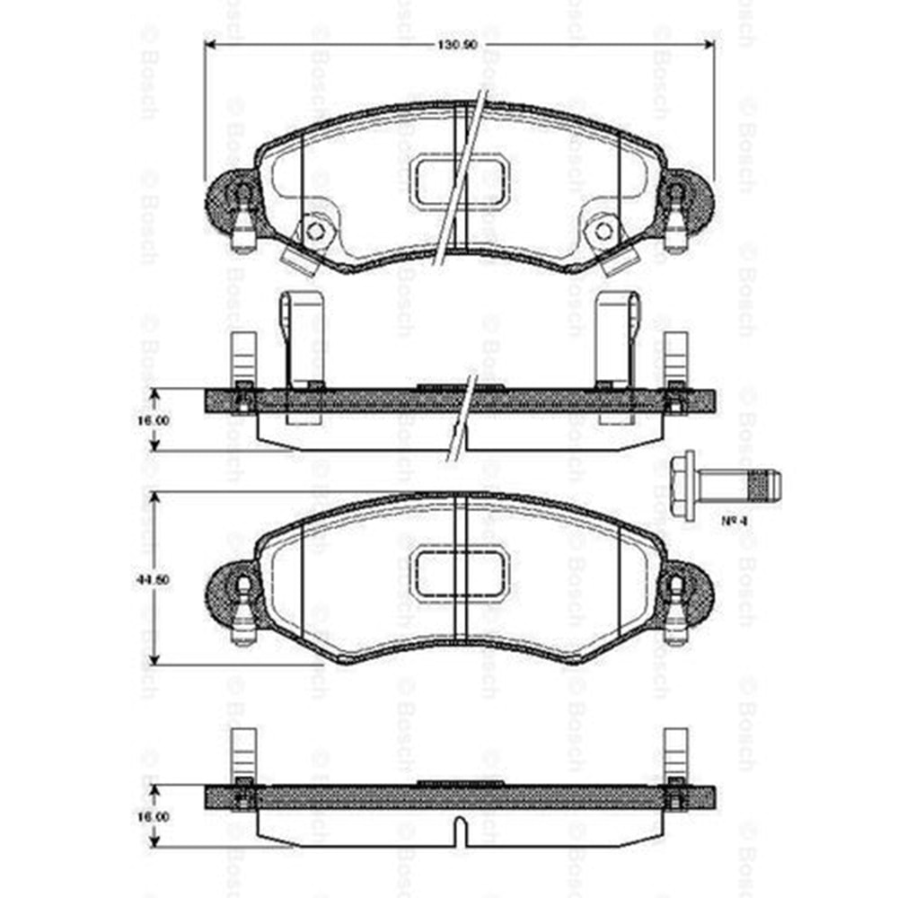 Disk Balata Opel Agila, Suzuki Wagon Ön - Bosch