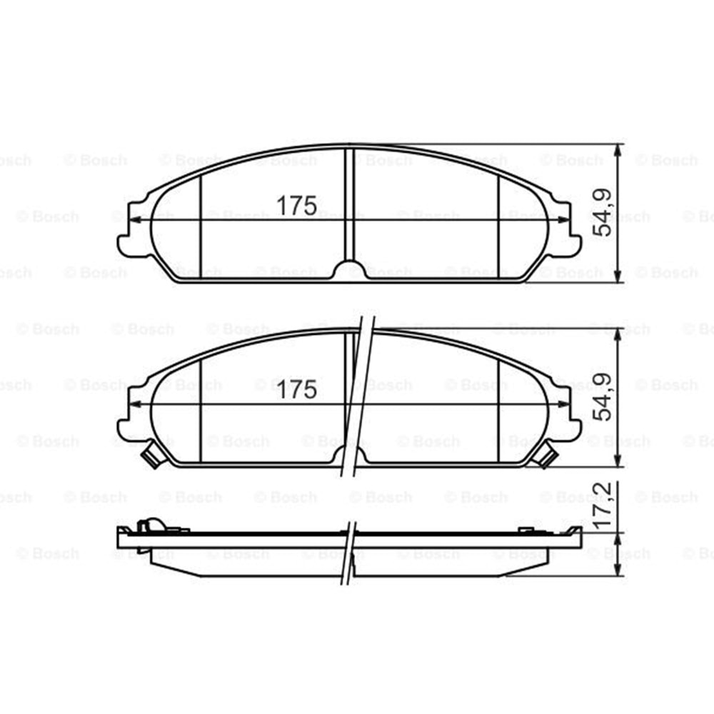 Disk Balata Dodge Challenger, Chrysler 300 C Ön - Bosch