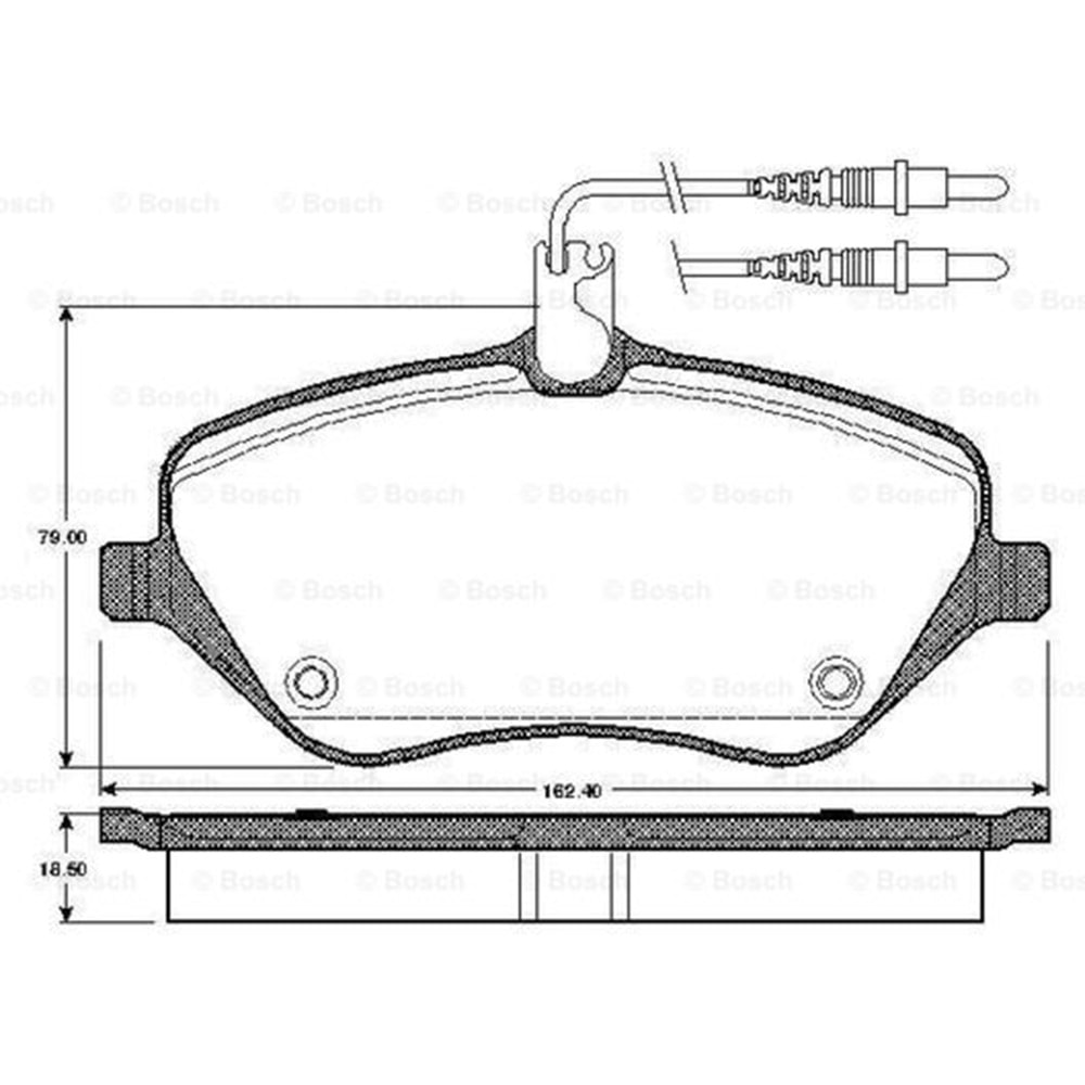 Disk Balata Peugeot 407, 607, Citroen C6, C5 Ön - Bosch