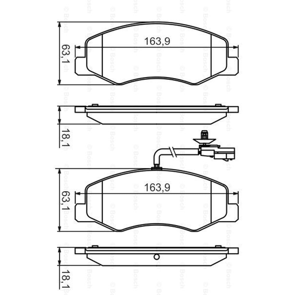 Disk Balata Renault Master, Opel Movano Arka - Bosch