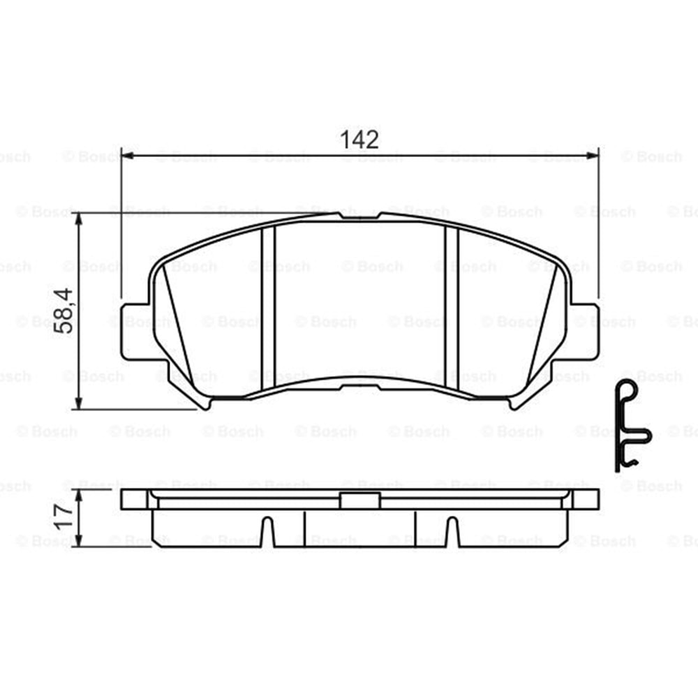 Disk Balata Nissan Qashqai, X-Trail, Juke Ön - Bosch