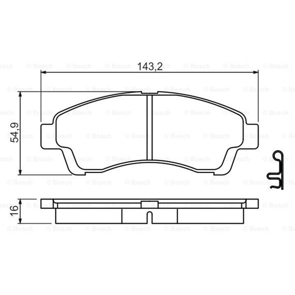 Disk Balata Mazda B Serisi Ön - Bosch