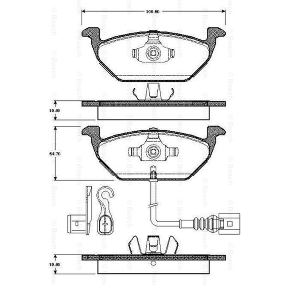 Disk Balata Vw Polo, Seat, Audi Ön - Bosch