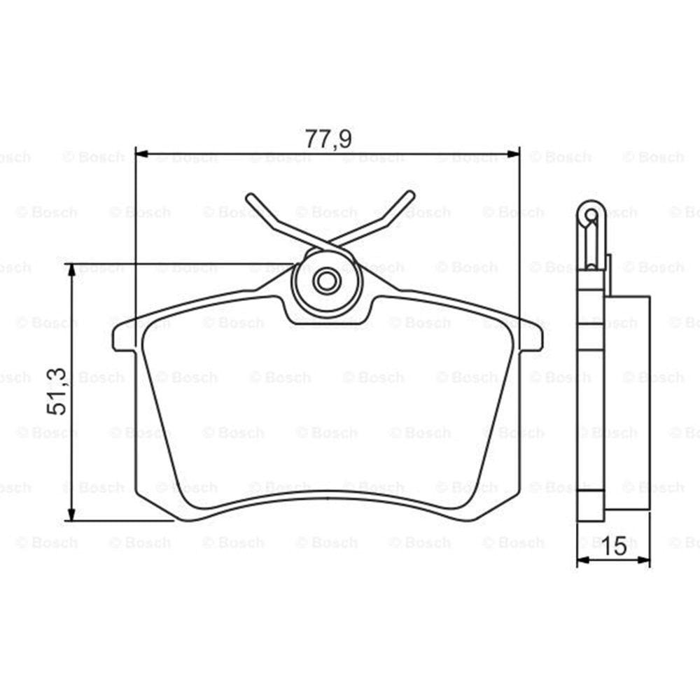 Disk Balata Vw, Audi, Seat, Skoda Renault, Peugeot (İNCE TİP) Arka - Bosch