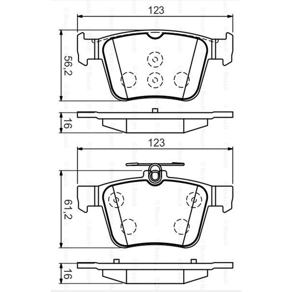 Disk Balata Vw Golf VII, Audi A3, Skoda Octavia, Süper B Arka - Bosch