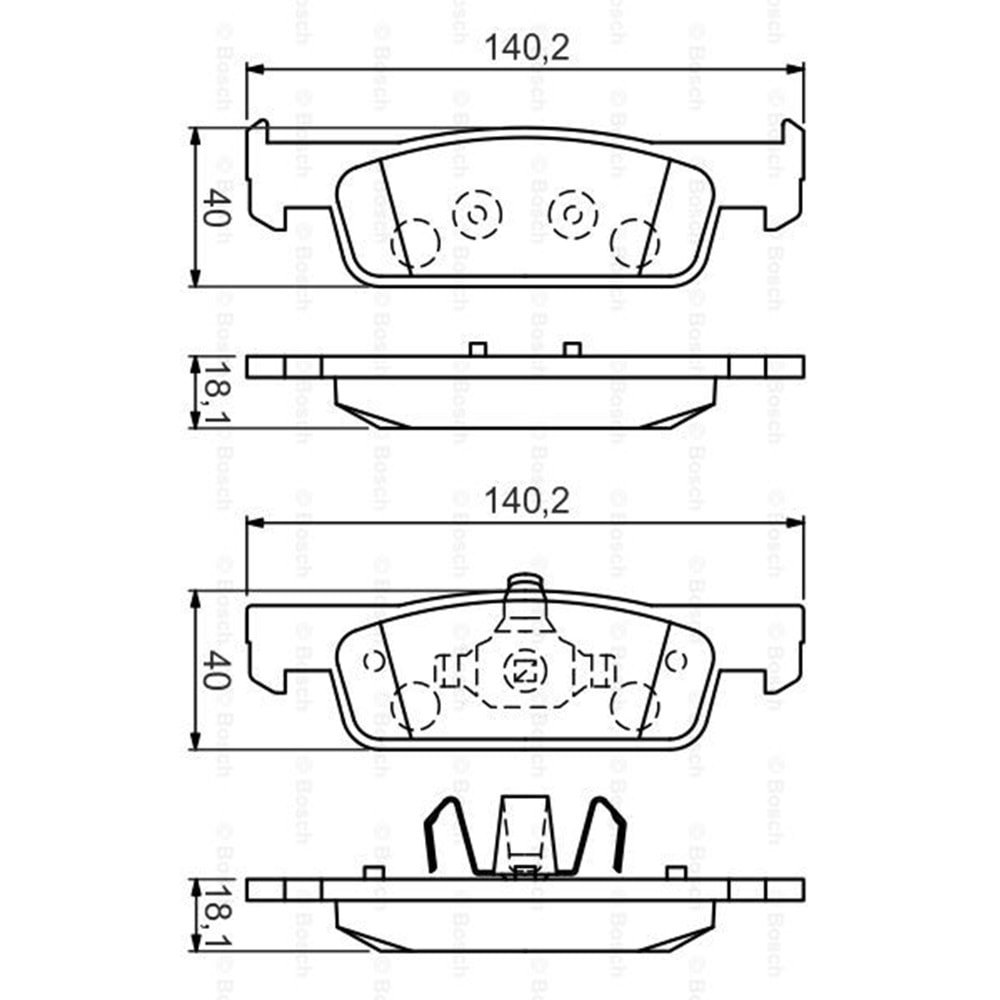 Disk Balata Renault Clio IV, Sembol III, Smart FORTWO Ön - Bosch