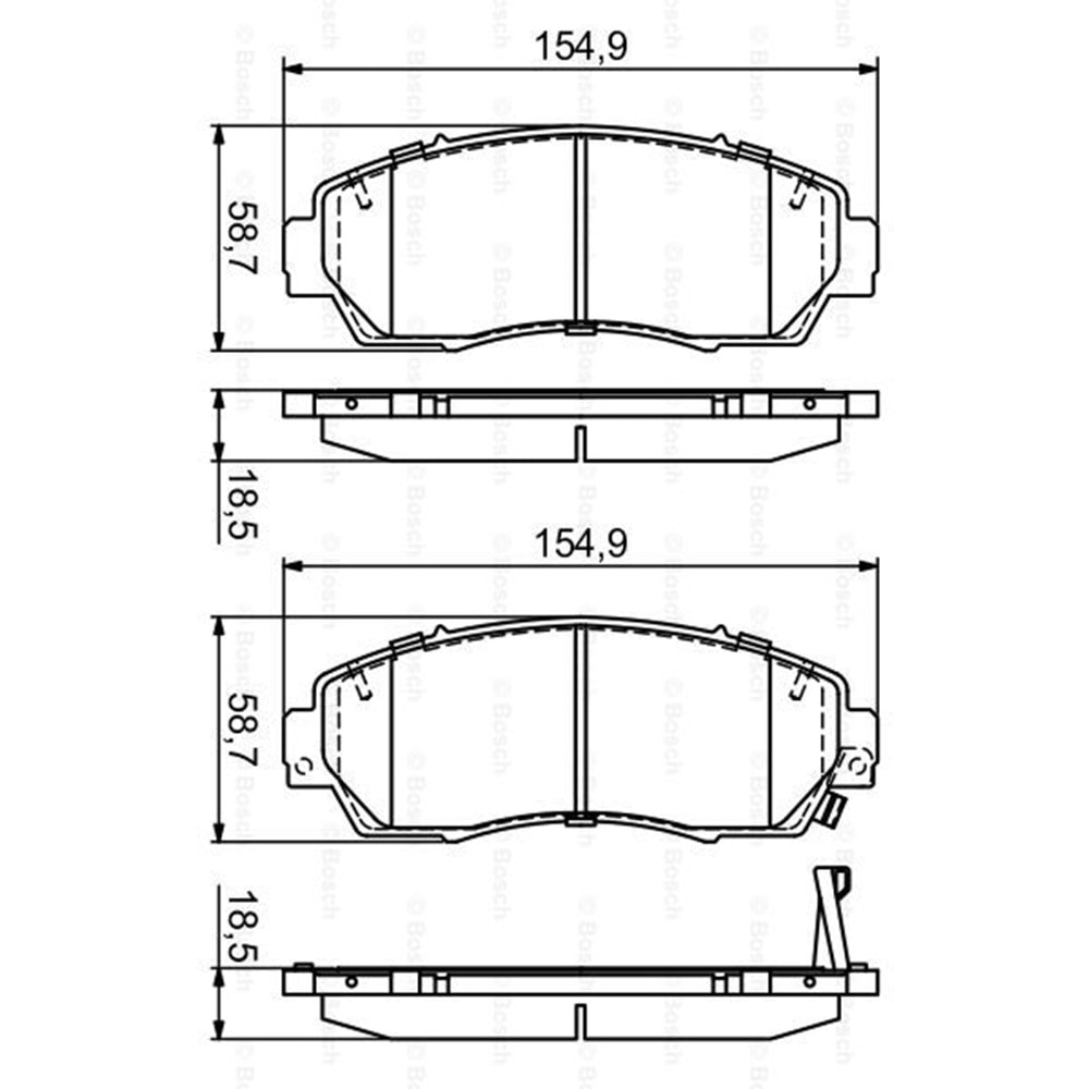 Disk Balata Honda CR-V IV Ön - Bosch