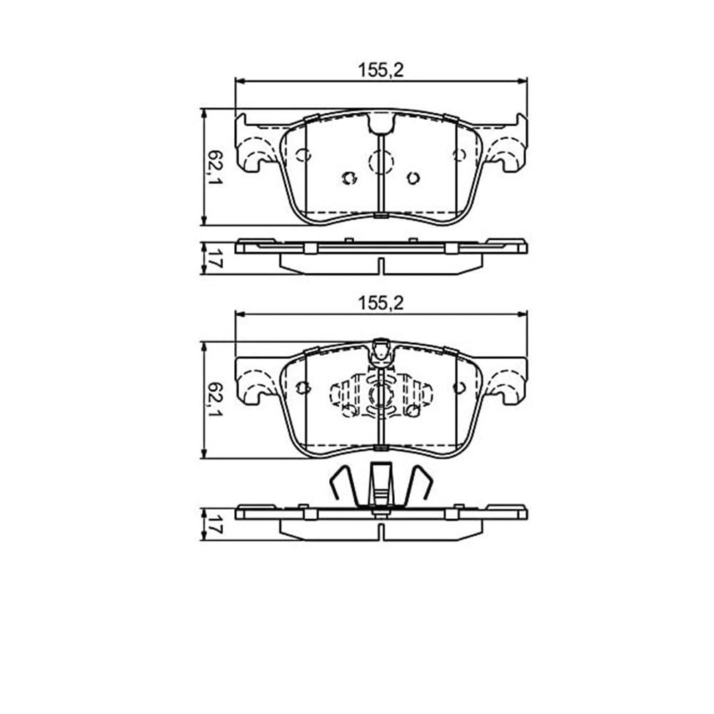 Disk Balata Citroen C4 Picasso II 1.6 Ön - Bosch