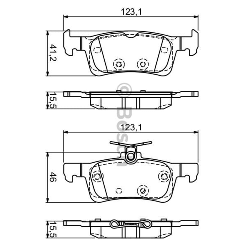 Disk Balata Peugeot 308 II 1.6 HDI 14-, 308 SW II Arka - Bosch*