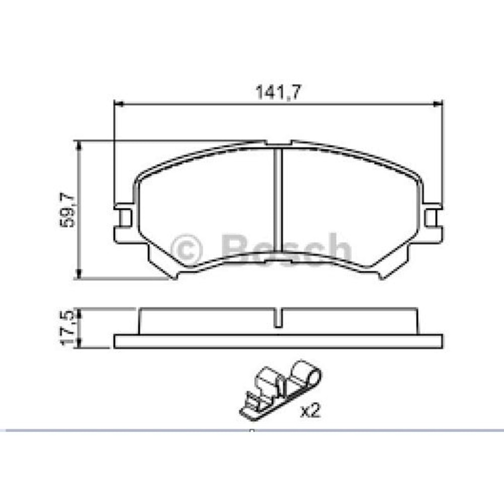 Disk Balata Renault Qashqai, Kadjar, X-Trail Ön - Bosch