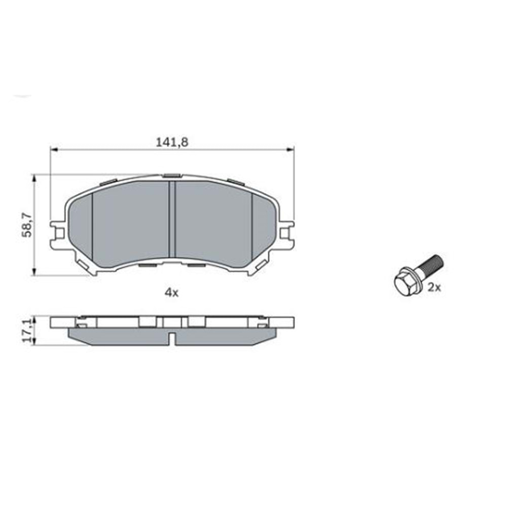 Disk Balata Renault Megane IV, Talisman, Espace V Ön - Bosch