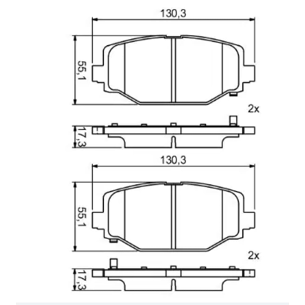 Disk Balata Fiat Freemont İkazlı Arka - Bosch