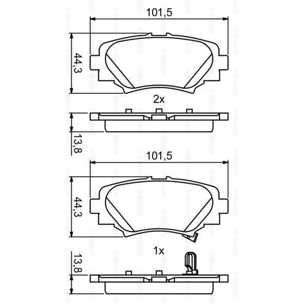 Disk Balata Mazda 3 Arka - Bosch