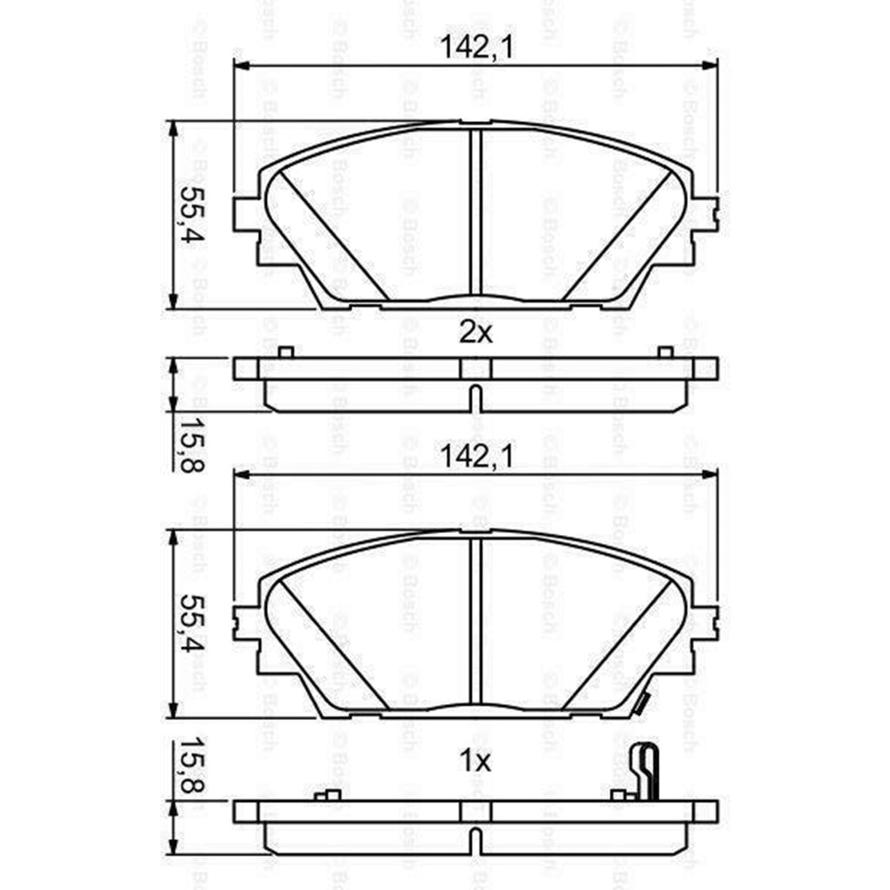 Disk Balata Mazda 3 CX3 Ön - Bosch