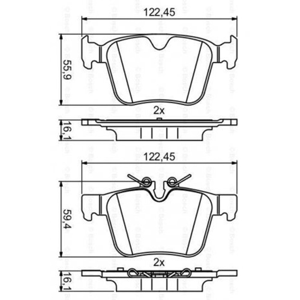 Disk Balata Land Rover, Volvo XC90, XC60, V90, Jaguar Arka - Bosch