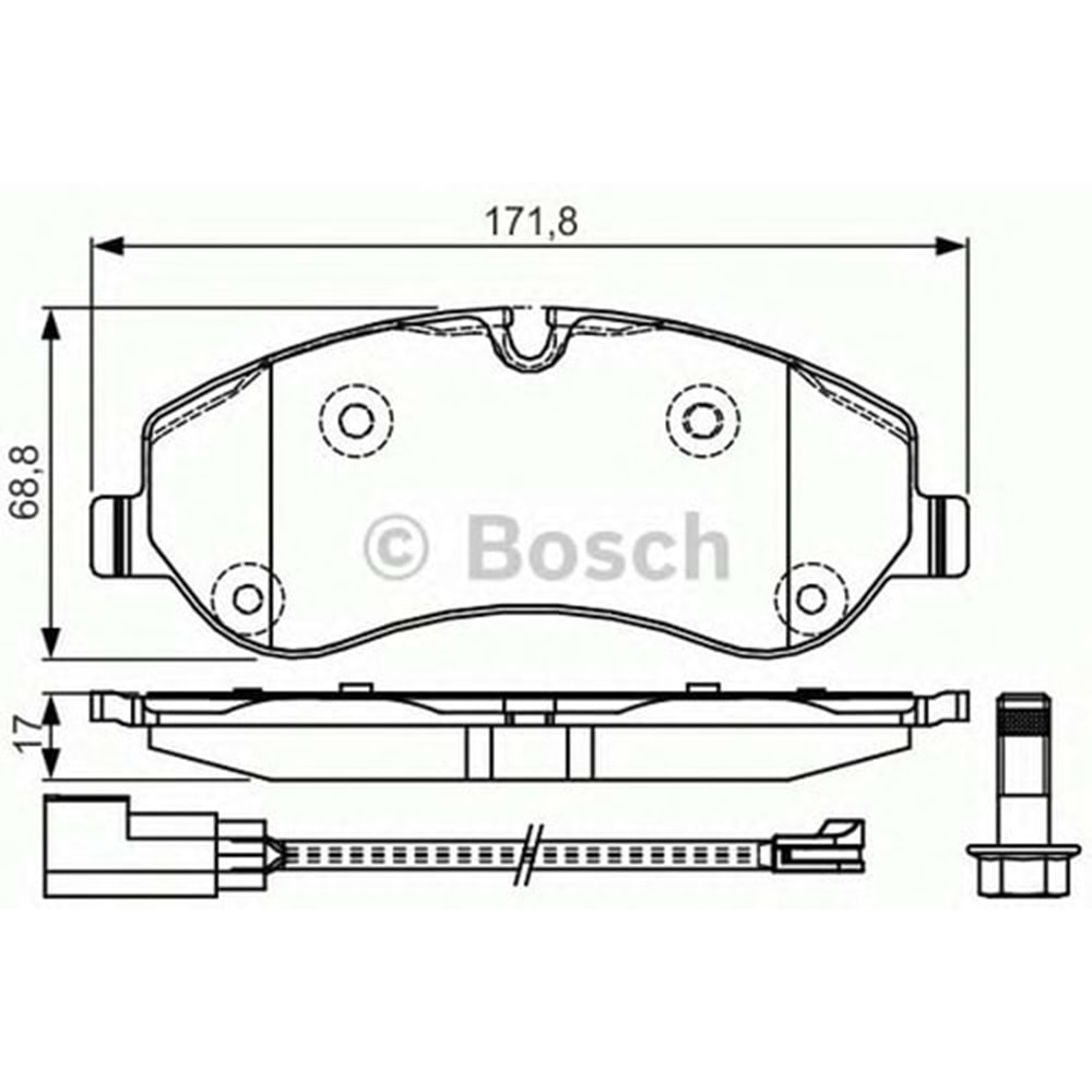 Disk Balata Ford Tourneo Custom, Transit Ön - Bosch