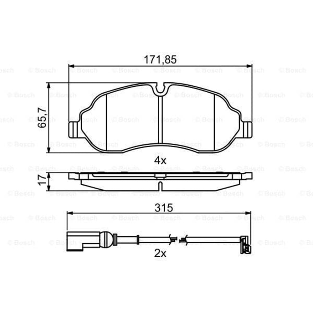 Disk Balata Ford Transit V363, V362 Custom Ön - Bosch