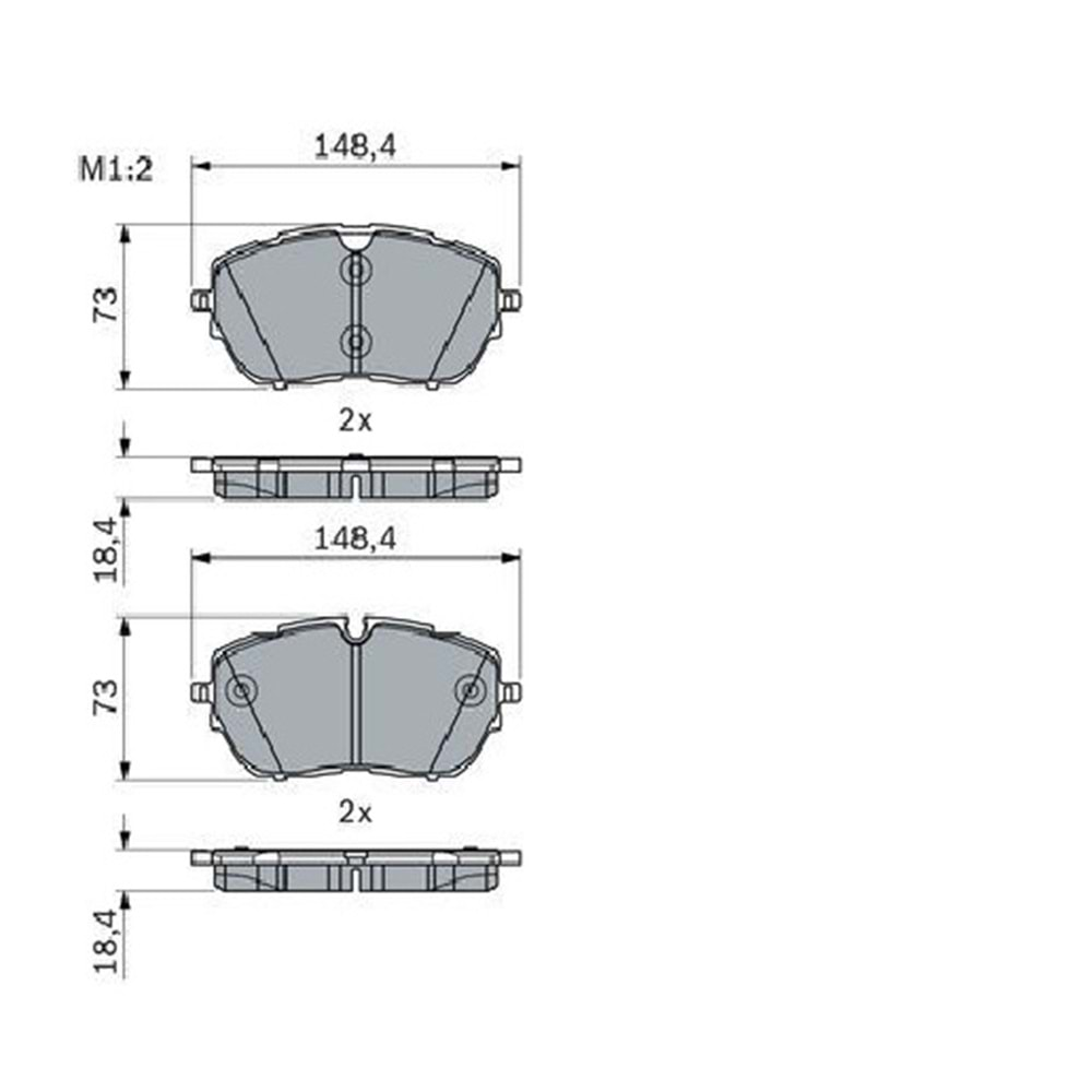 Disk Balata Peugeot 308 II 14>, 508, 3008, Opel GrandLand Ön - Bosch