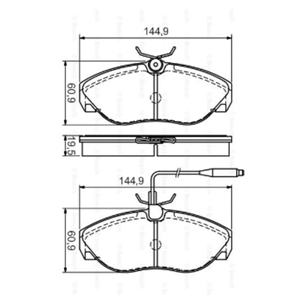 Disk Balata Fiat Ducato-Peugeot Boxer-Citroen Jumper 94-02 Ön - Bosch