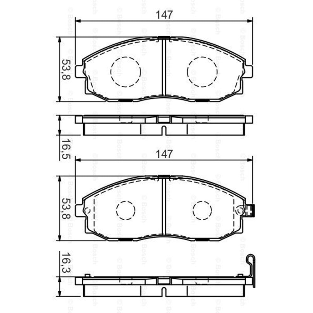 Disk Balata Hyundai Starex Ön - Bosch