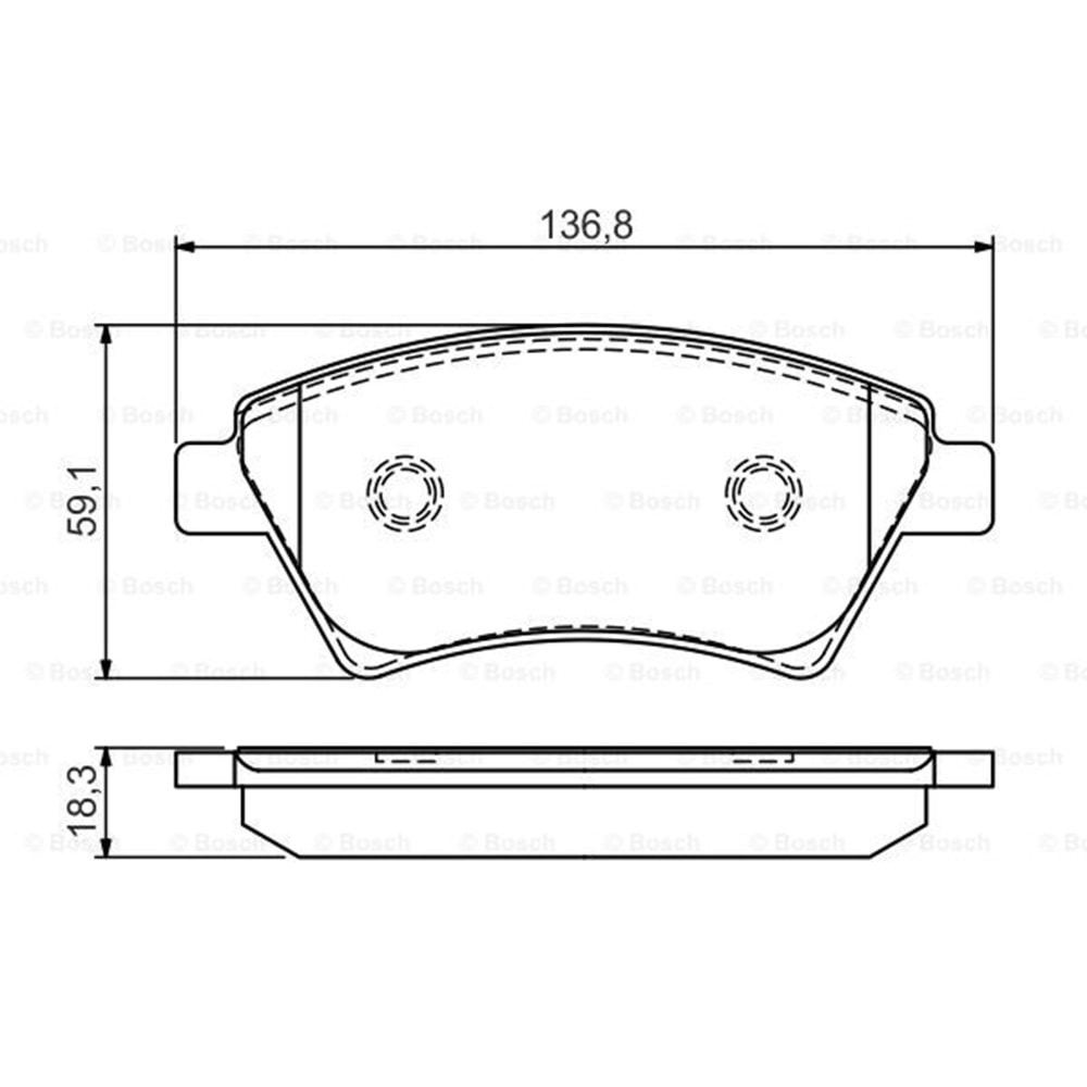 Disk Balata Renault Megane II, Scenic II Ön - Bosch