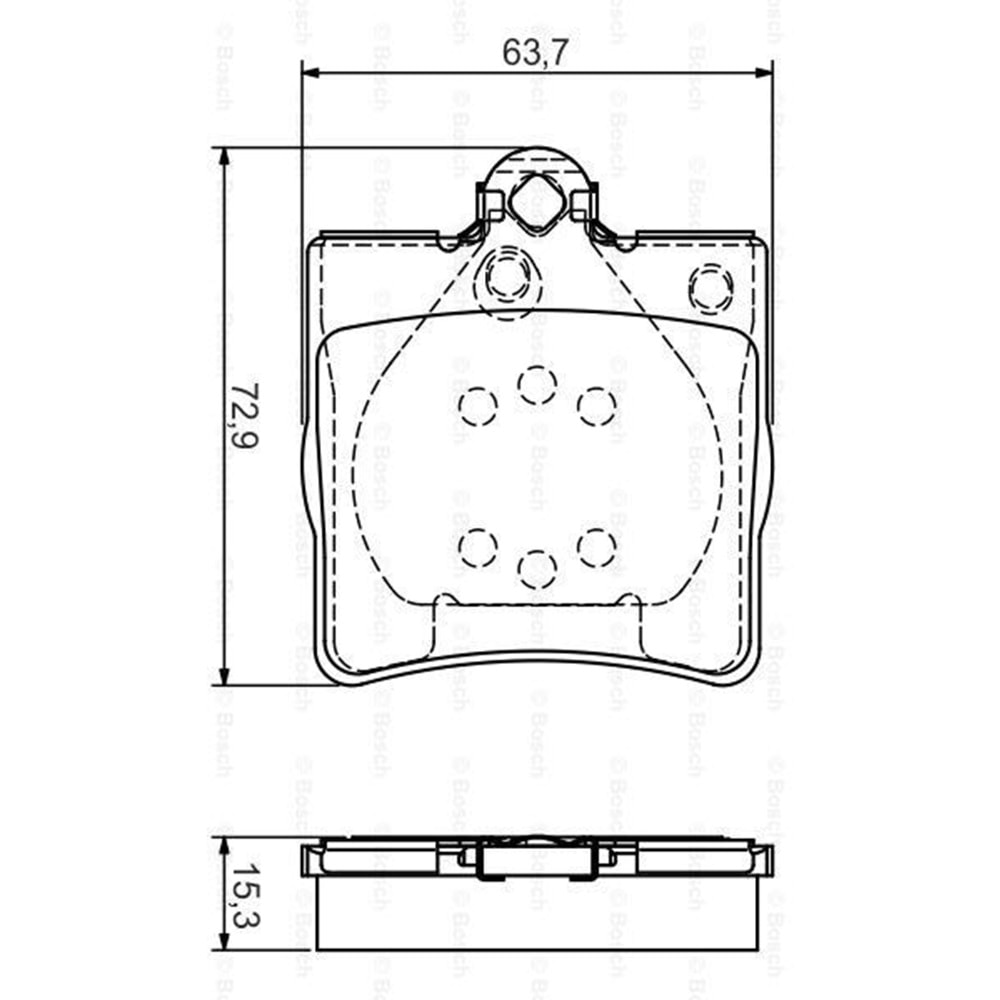 Disk Balata Mercedes 202 C Serisi Arka - Bosch