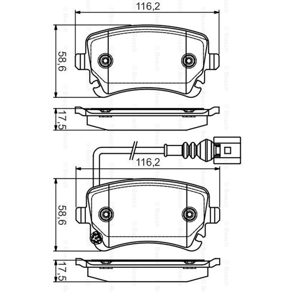 Disk Balata Vw Transporter, MULTİVAN Arka - Bosch