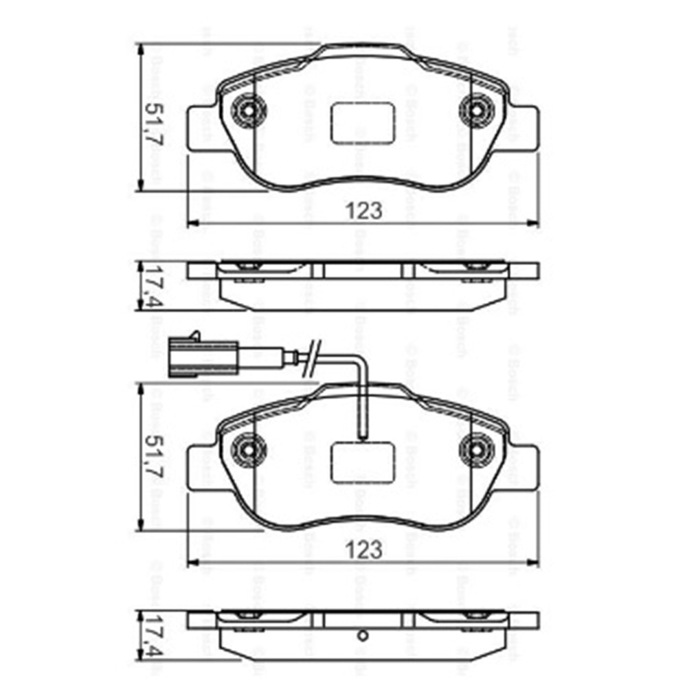 Disk Balata Fiat Fiorino, Panda Ön - Bosch