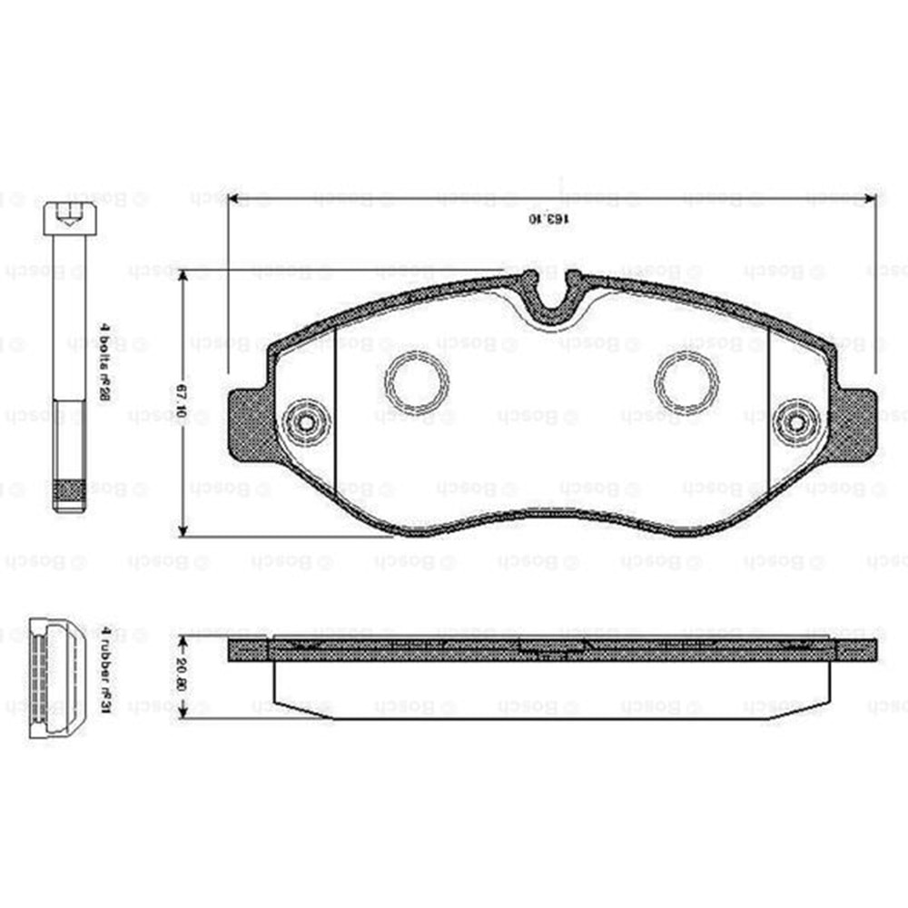 Disk Balata Mercedes Sprinter, Vito, Vw Crafter Ön - Bosch