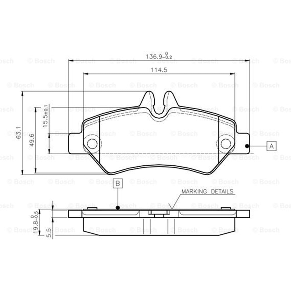 Disk Balata Mercedes Sprinter, Vw Crafter 30-50 Arka - Bosch