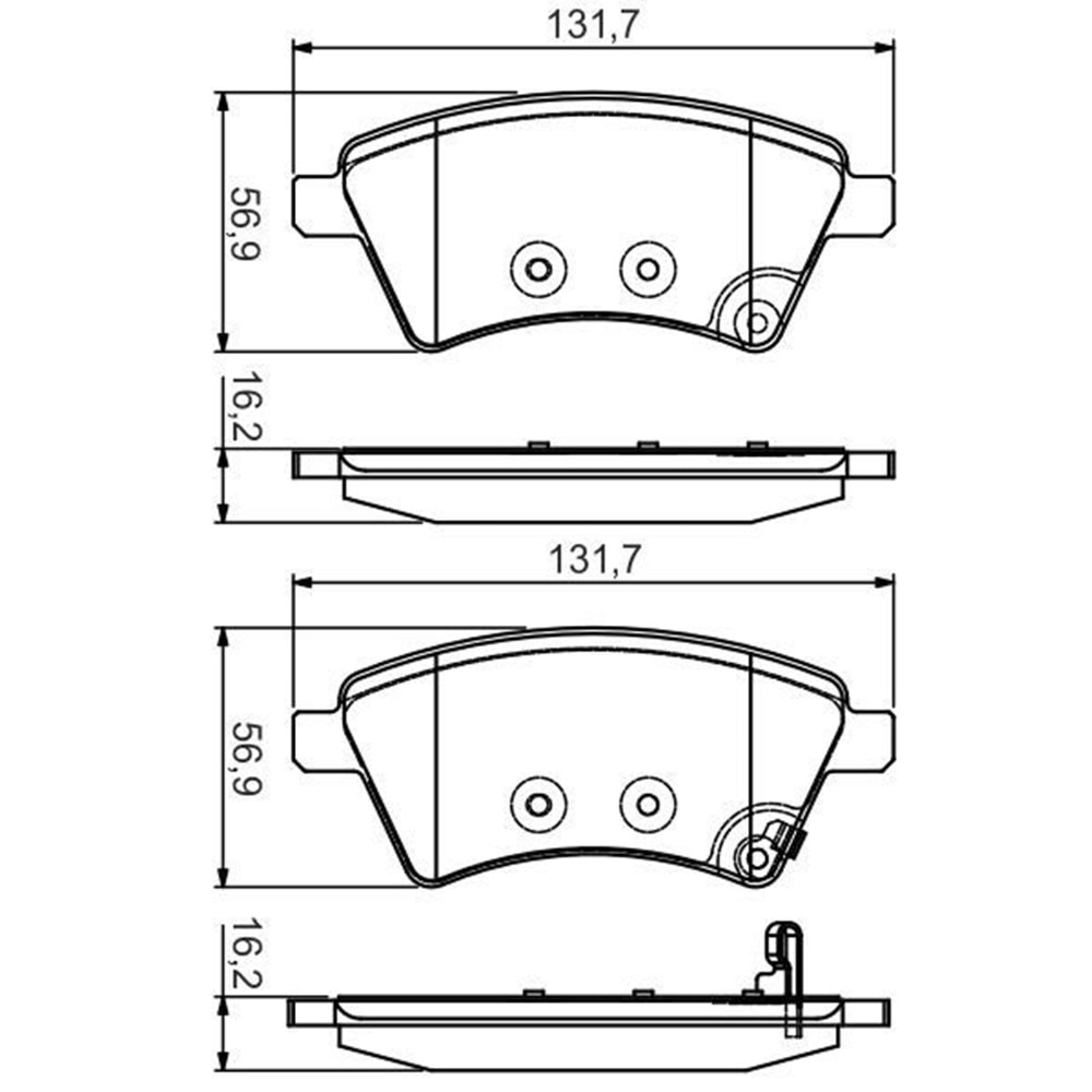 Disk Balata Suzuki SX4, Fiat SEDİCİ Ön - Bosch