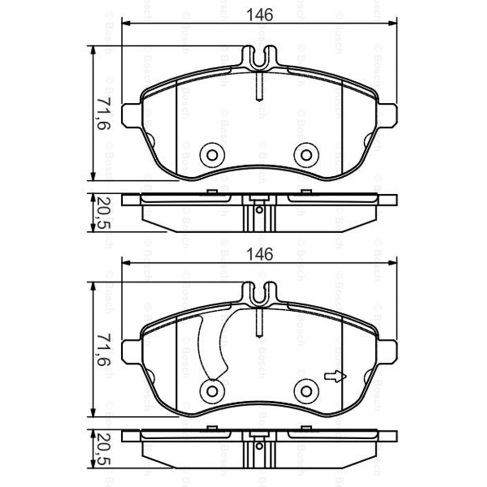 Disk Balata Mercedes W204, C209 Ön - Bosch