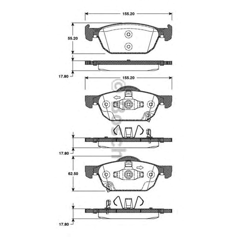 Disk Balata Vw, Audi A4 Ön - Bosch