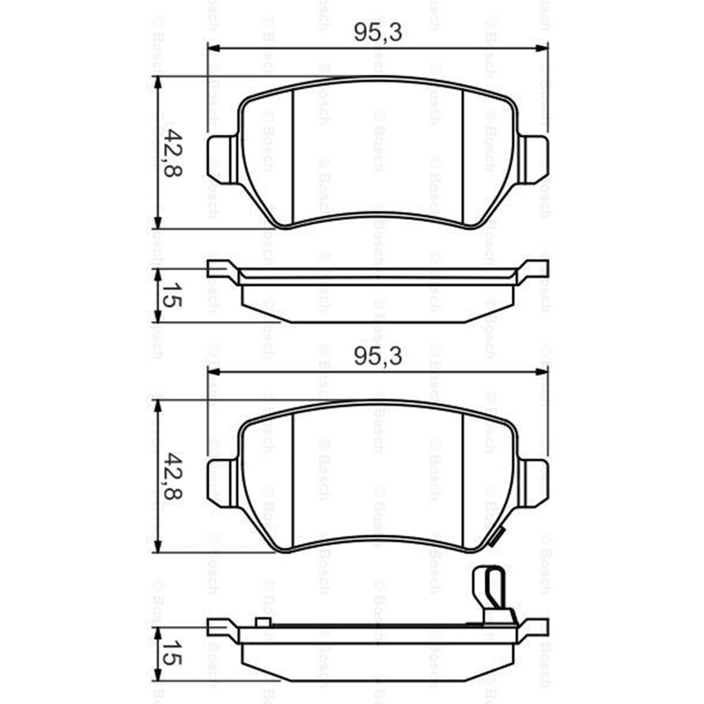 Disk Balata Opel Astra G-H, Corsa C, Meriva, Combo, Zafira B, Hyundai İX20, Kia Venga Arka - Bosch