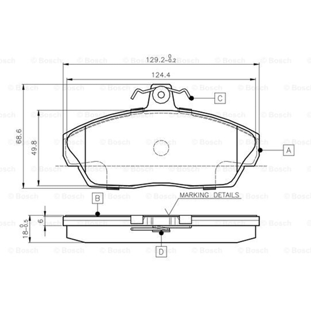 Disk Balata Honda Civic, Rover 200,Tata Telcoline, MG, GEZELLE Ön - Bosch