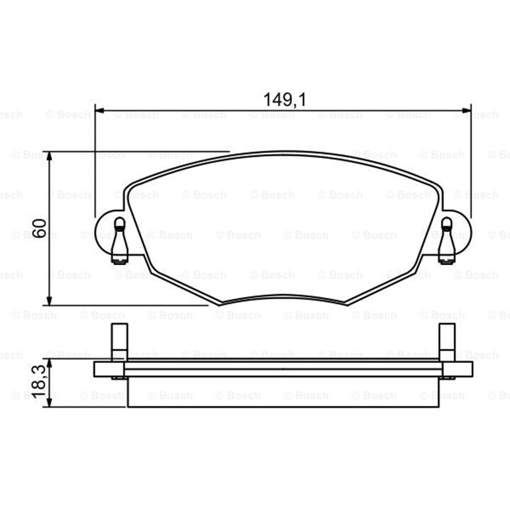 Disk Balata Ford Mondeo III, Jaguar X-Type Ön - Bosch