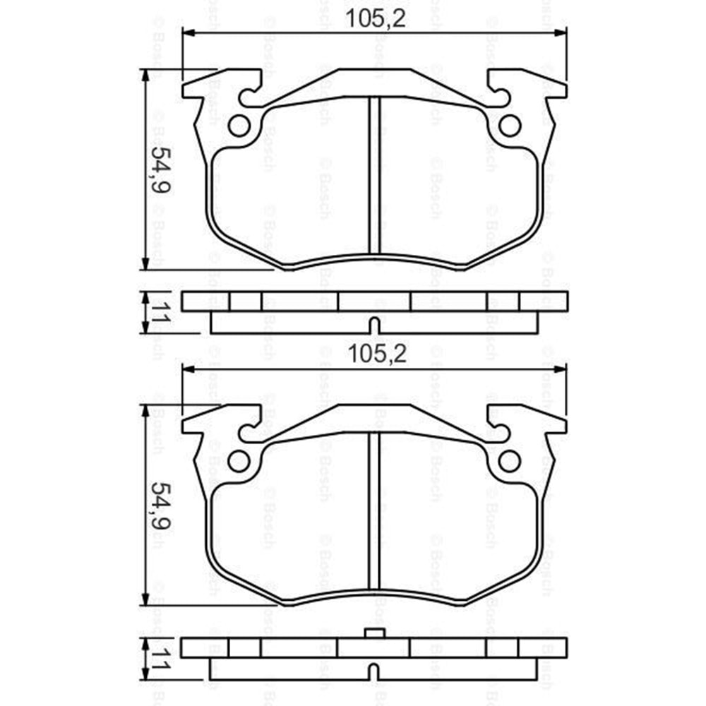 Disk Balata Renault Clio, Peugeot 206, 306 Arka - Bosch