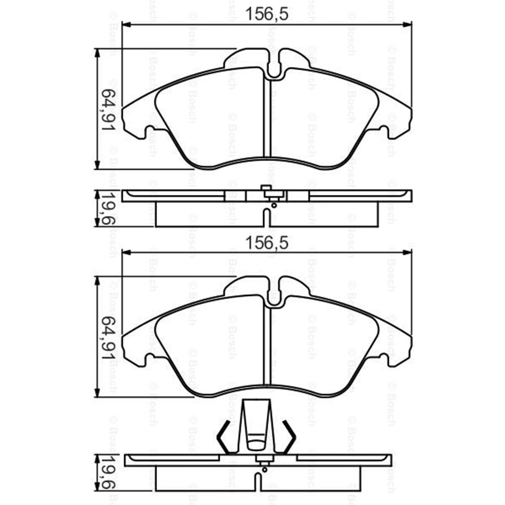 Disk Balata Mercedes Vito, Sprinter, V-Serisi Ön - Bosch