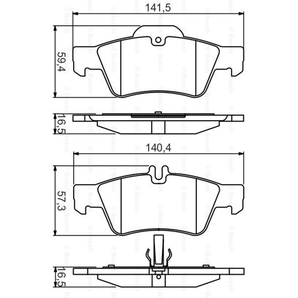 Disk Balata Mercedes E Serisi, S Serisi, SL, CLS Arka - Bosch