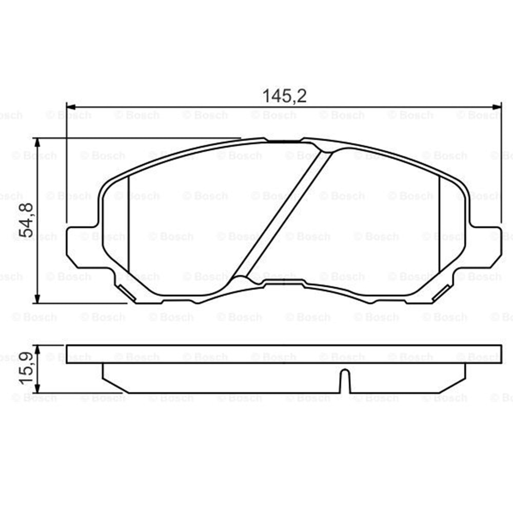 Disk Balata Mitsubishi Lancer, Dodge Caliber, Chrysler Sebring Ön - Bosch