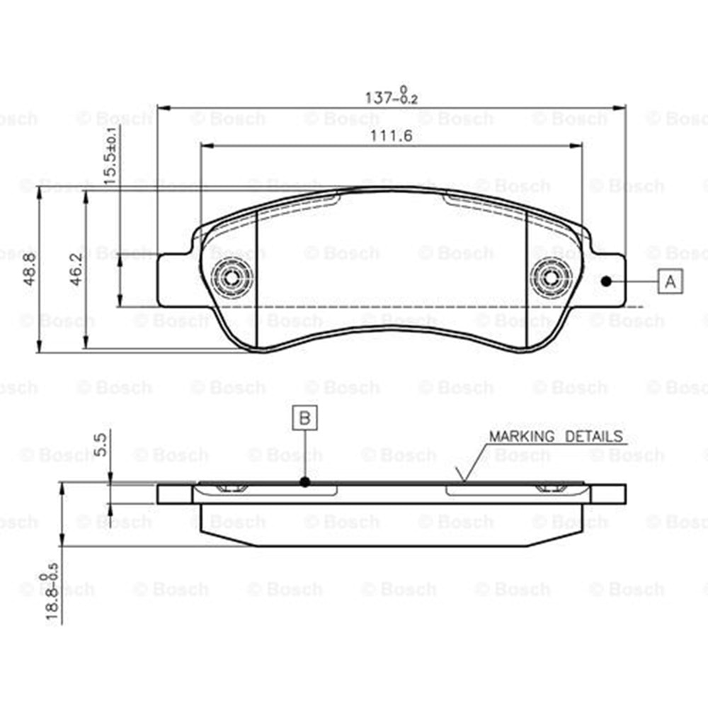 Disk Balata Fiat Ducato, Peugeot Boxer, Citroen Jumper 3.0 HDİ Arka - Bosch