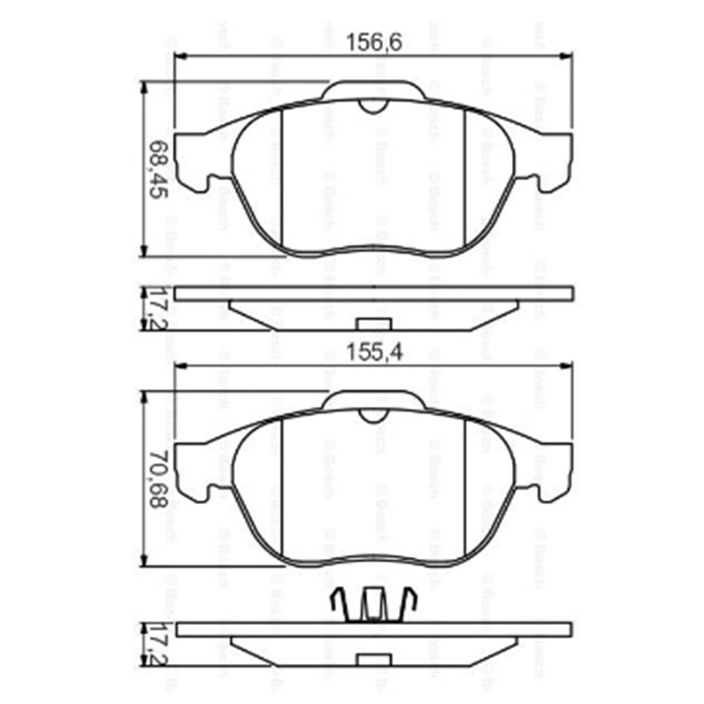 Disk Balata Renault Megane II, Laguna II Sedan Ön - Bosch