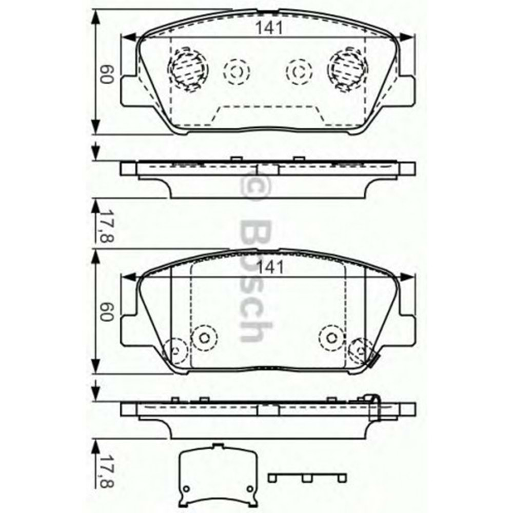 Disk Balata Hyundai Genesis COUpE, Kia Ceed, Hyundai İ30, Kia Optima Ön - Bosch